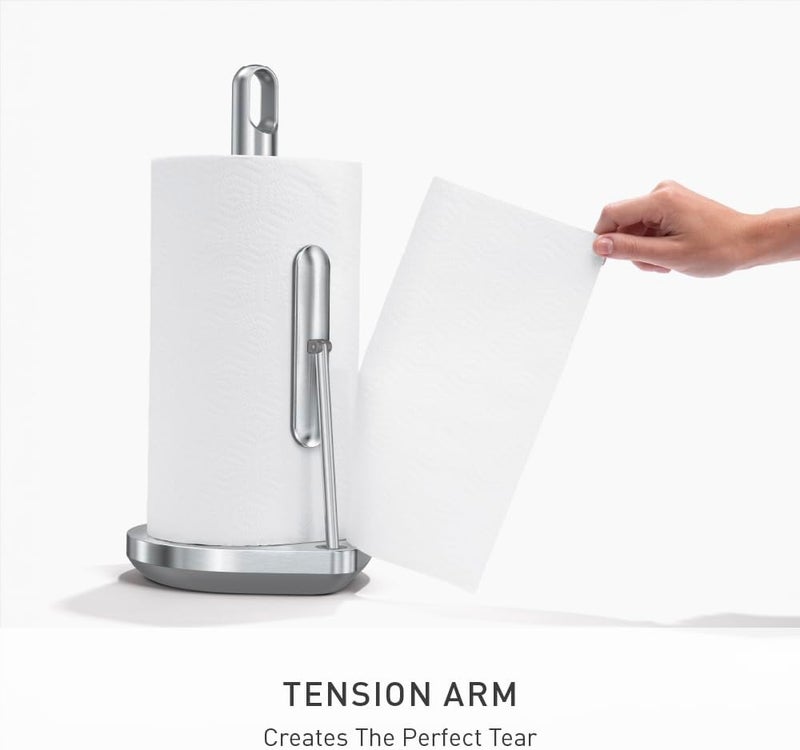 Simple Human Standing Paper Towel Holder with Spray Pump, Brushed Stainless Steel - Image 3